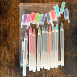 Muji Gel ink ballpoint pens Cap type set10 colors 0.38 mm comes with clear pouch